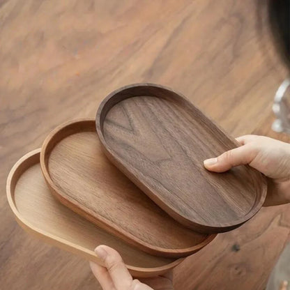 Oval Elegance – Wooden Serving Plate