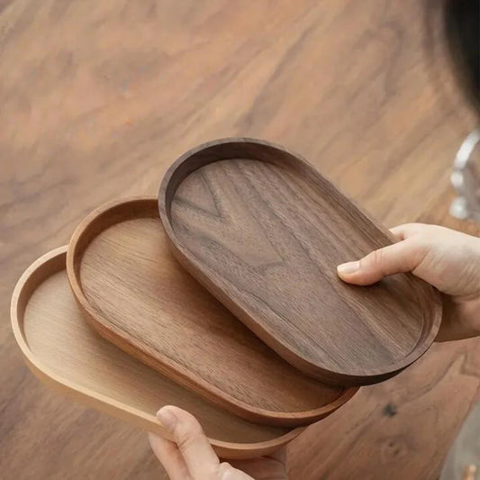 Oval Elegance – Wooden Serving Plate