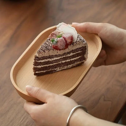 Oval Elegance – Wooden Serving Plate