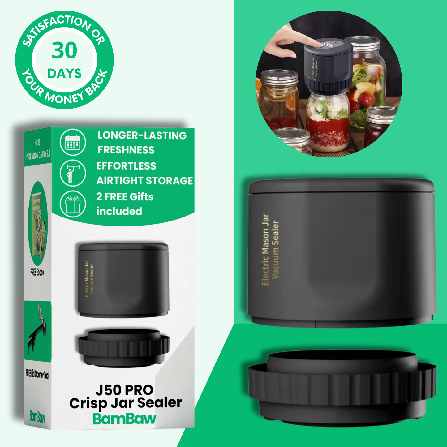J50 PRO | Crisp Jar Sealer