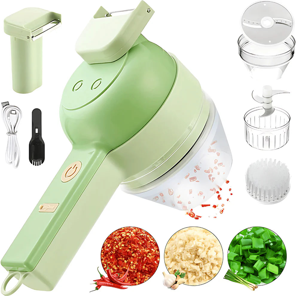 Cordless 4-in-1 Electric Food Chopper – For Vegetables and Meat