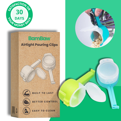 Airtight Pouring Clips – Ingredient Bag Sealers (Set of 4)