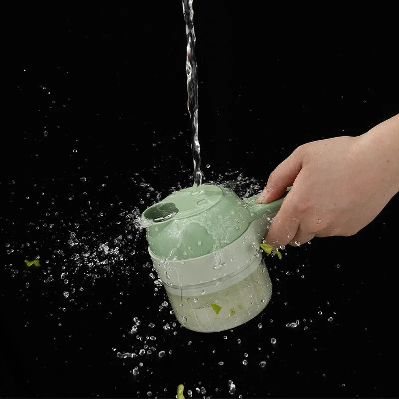 Cordless 4-in-1 Electric Food Chopper – For Vegetables and Meat