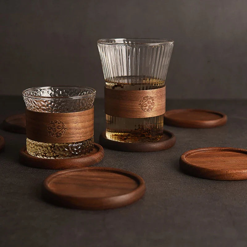 Acacia Wood Coasters – Natural Charm Set of 4