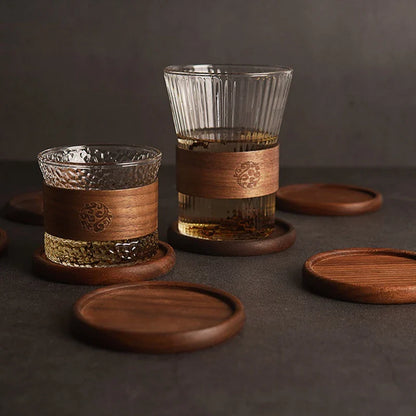 Acacia Wood Coasters – Natural Charm Set of 4